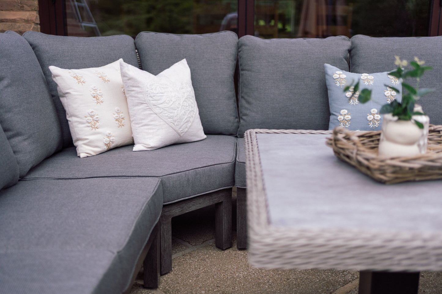 Wicker Cosy Corner Lounge Set