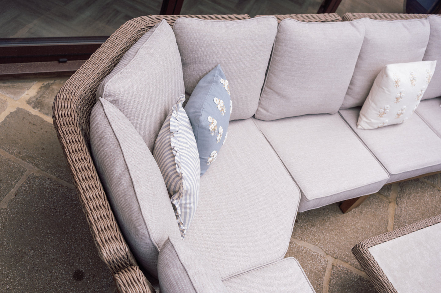 Wicker Cosy Corner Lounge Set
