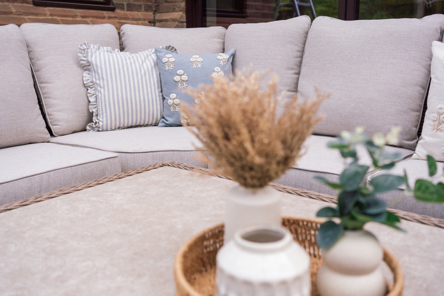 Wicker Cosy Corner Lounge Set