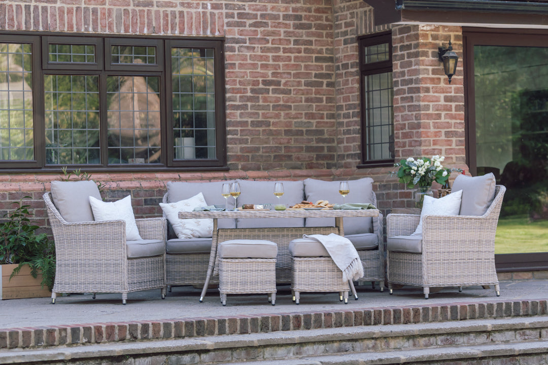 Rattan Lounge Dining Set