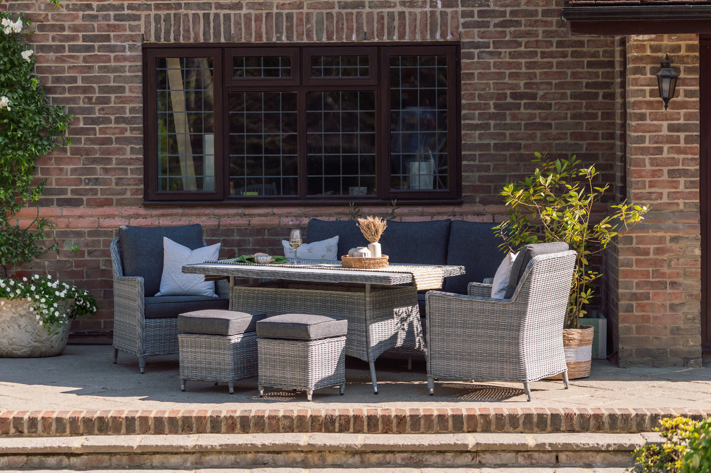 Rattan Lounge Dining Set