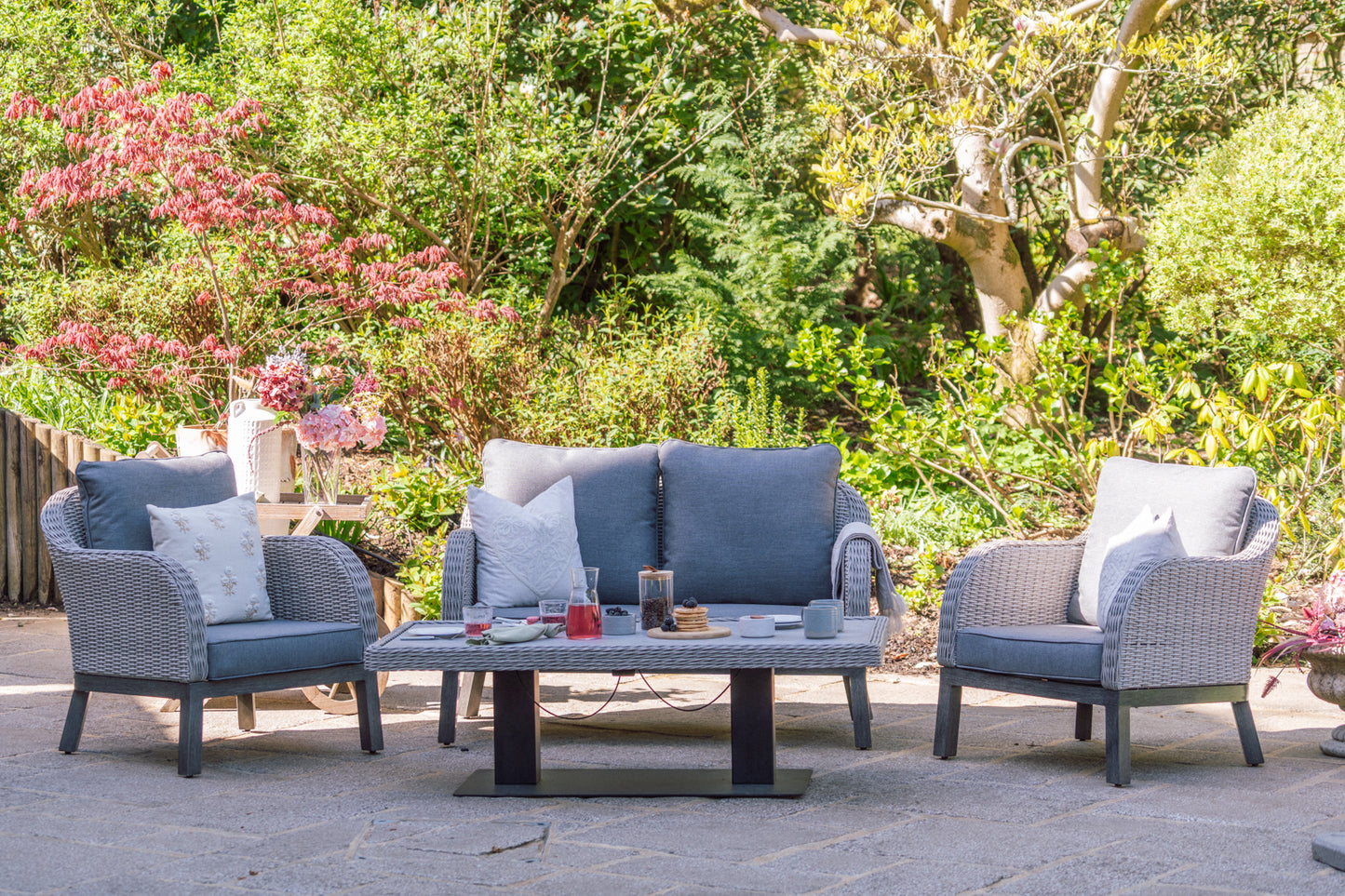 Wicker 4 Seater Lounge Set