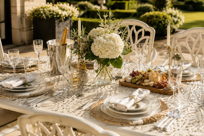 Cast Aluminium 6 Seater Oval Dining Set