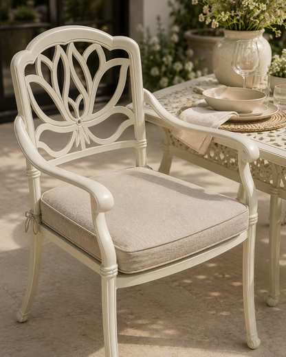 Cast Aluminium 8 Seater Rectangular Dining Set