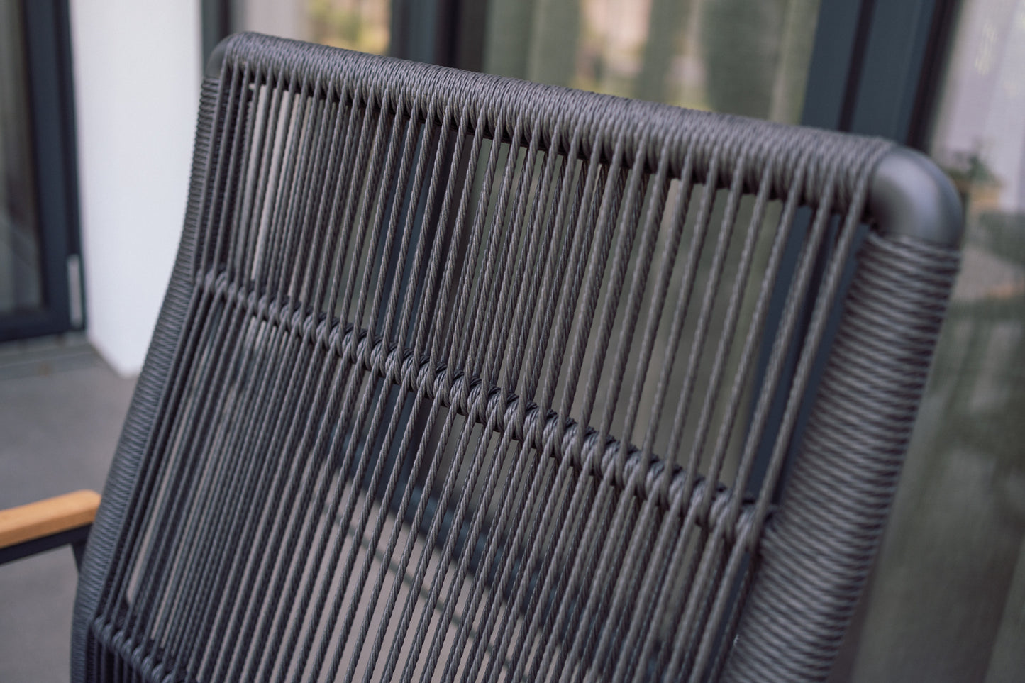 Aluminium & Teak Reclining Bistro Set