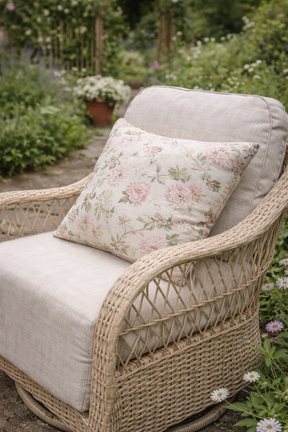 Crossed Rattan Rock & Swivel Set