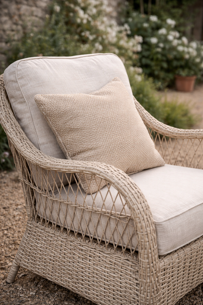 Crossed Rattan 4 Seater Lounge Set