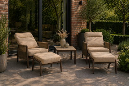 Rope Wicker Bistro Set