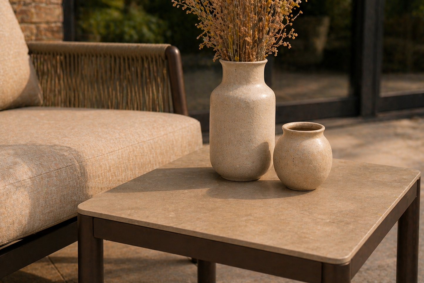 Rope Wicker Bistro Set