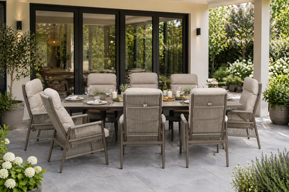 Rope Wicker 8 Seater Round Set