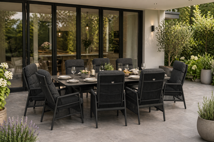 Rope Wicker 8 Seater Round Set