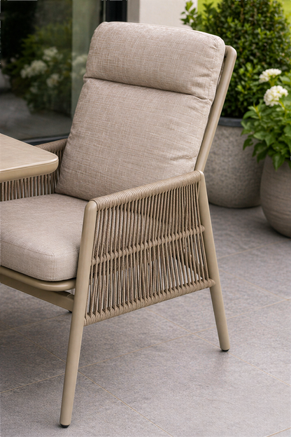 Rope Wicker 8 Seater Round Set