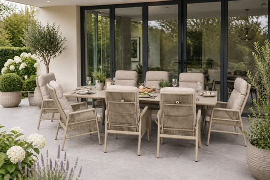 Rope Wicker 8 Seater Round Set
