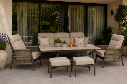 Rope Wicker 5 Seater Lounge Set