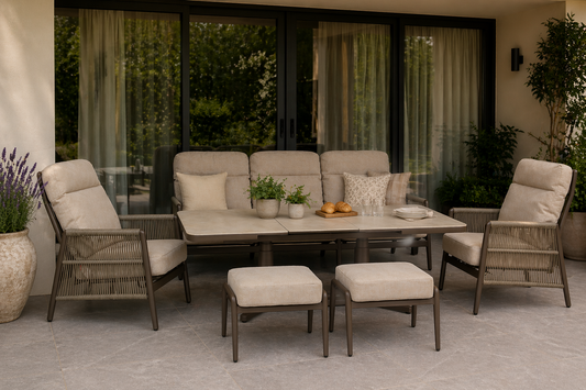 Rope Wicker 5 Seater Lounge Set