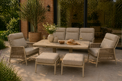 Rope Wicker 5 Seater Lounge Set