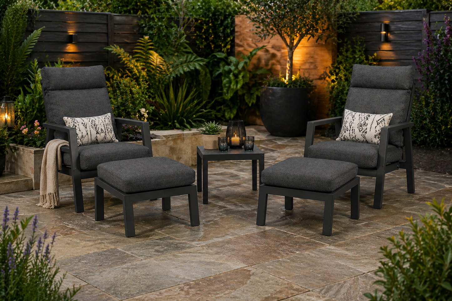Aluminium Reclining Bistro Set