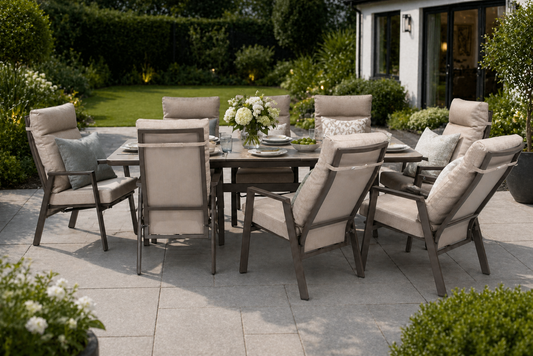 Aluminium Reclining Rectangular Dining Set