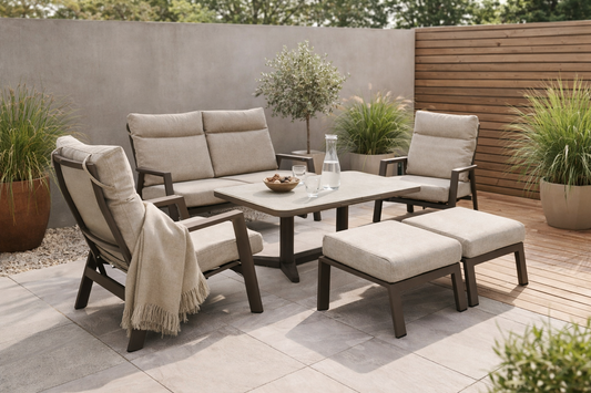 Aluminium Recline & Extend Lounge Set