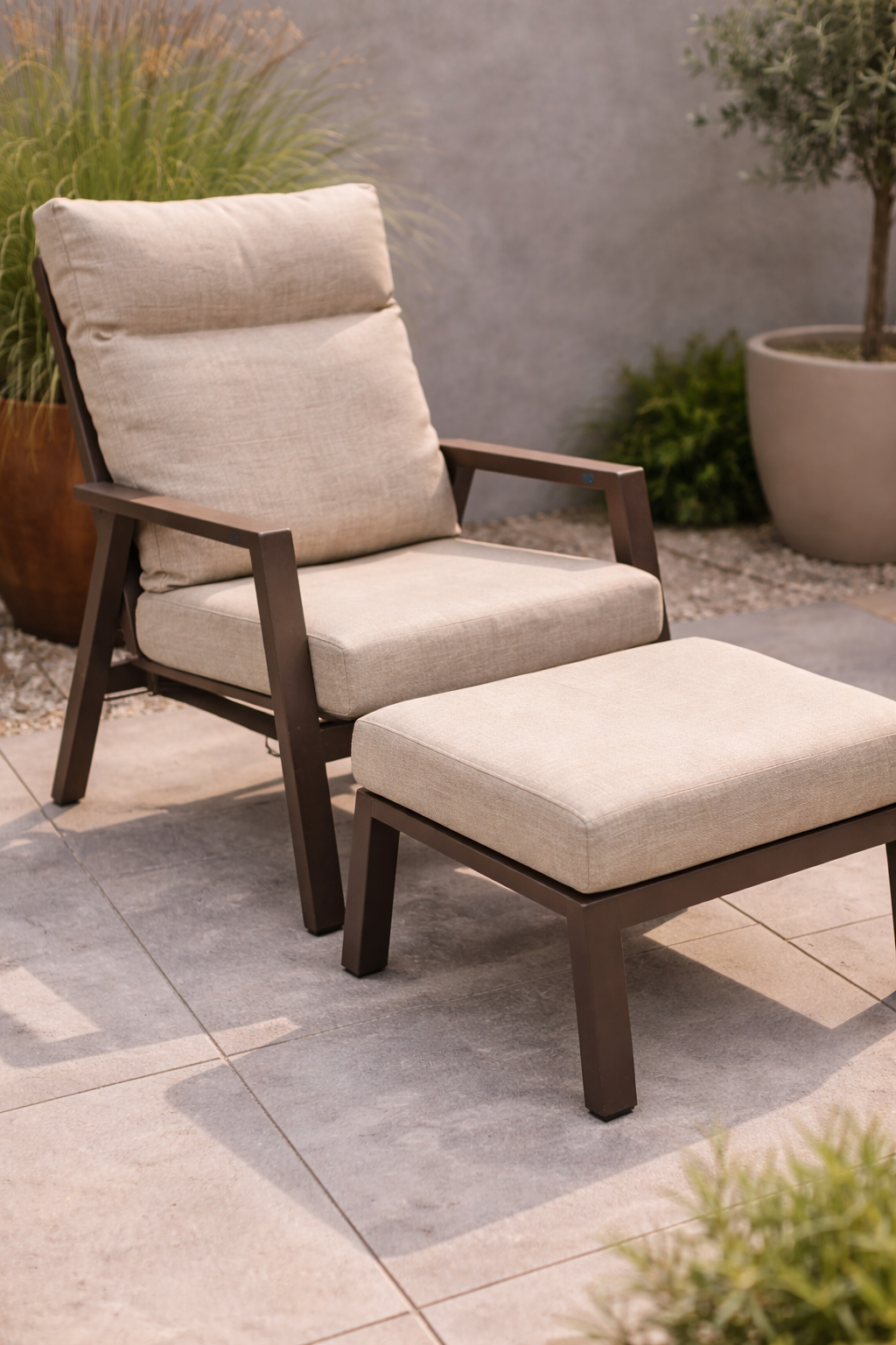 Aluminium Recline & Extend Lounge Set