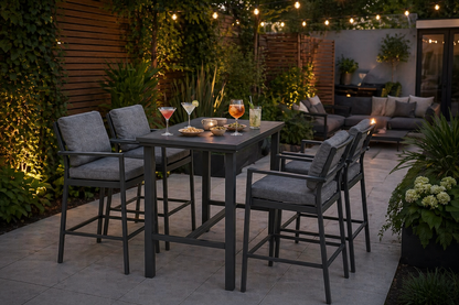 Aluminium 4-Seater Bar Dining Set
