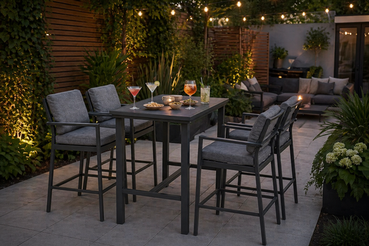 Aluminium 4-Seater Bar Dining Set