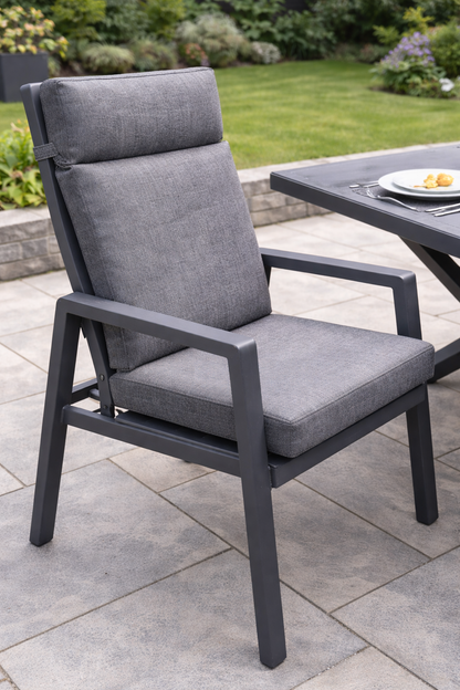 Aluminium 8-Seater Rectangular Dining Set