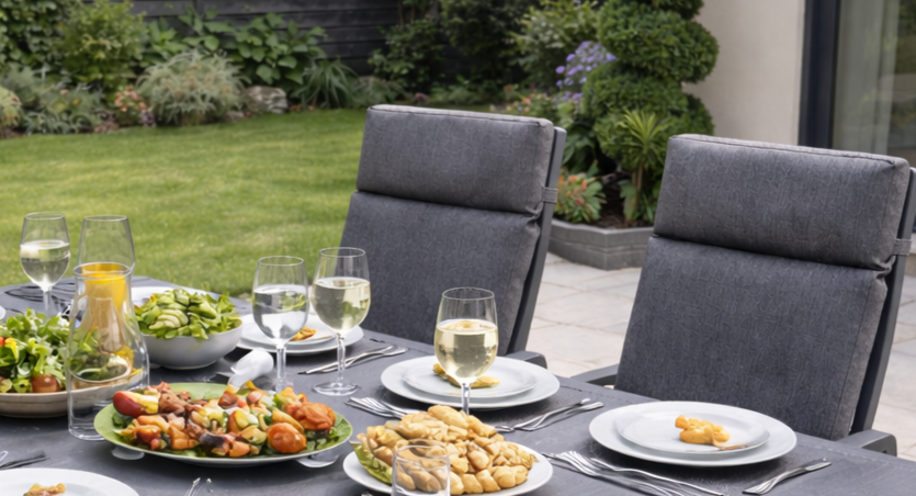 Aluminium 8-Seater Rectangular Dining Set